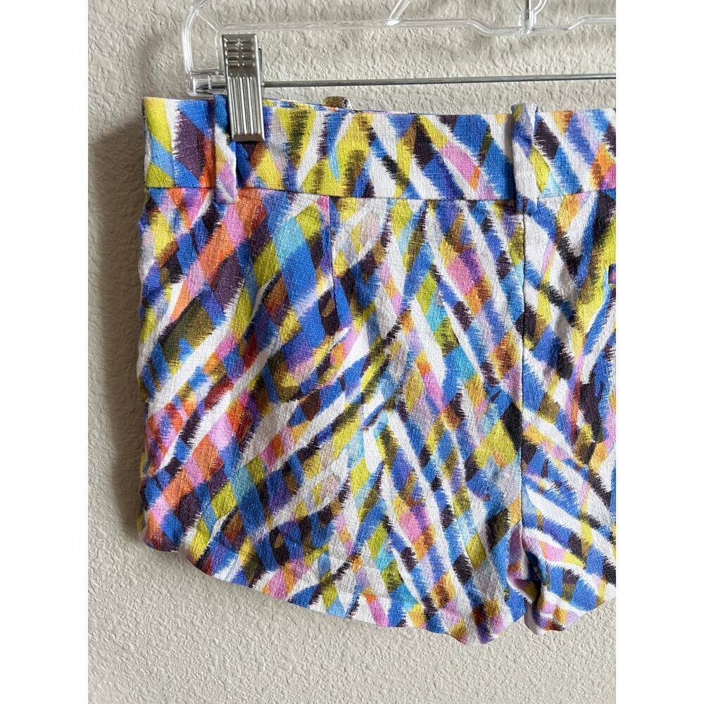 Trina Turk Colorful Zebra Print Shorts Women's 4 Rainbow Summer Bold Statement - Picture 7 of 10